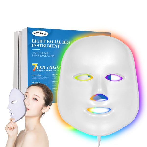 DGYAO® 7 Color Wireless Facial Skin Care Mask with Neck – Proven Red and Blue Photon Treatment Mask