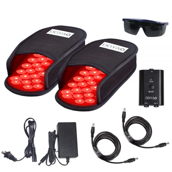 dgyao® Red Light Therapy Devices Near Infrared LED Pad 880 NM Foot Pain Relief Slipper for Feet Toes Instep ( DIP beads, 2 pads set )