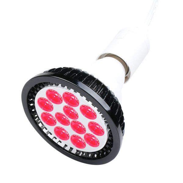 dgyao® 660nm Red Light Led Therapy Bulb Lamp for Skin and Pain Relief (Black)