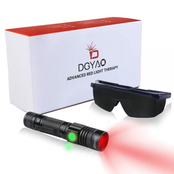 dgyao® Red Light Therapy Devices Pain Relief for Joint & Muscle 660nm Wavelength Led Portable Handheld Rechargeable Units at Home Wound Healing Treatment(Black)